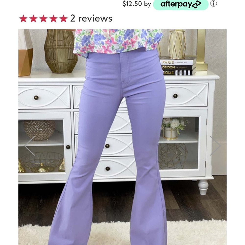 Lavender Boot Cut Flare Pants